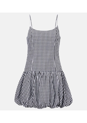 Faithfull Gingham gathered cotton poplin minidress