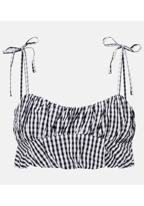 Faithfull Gingham cotton poplin top