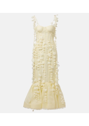 Zimmermann Dawning linen and silk midi dress