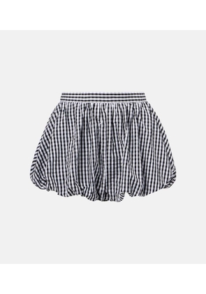Faithfull Gingham gathered cotton poplin shorts