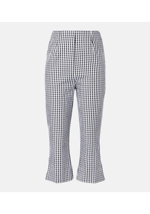 Faithfull Gingham cotton poplin capri pants