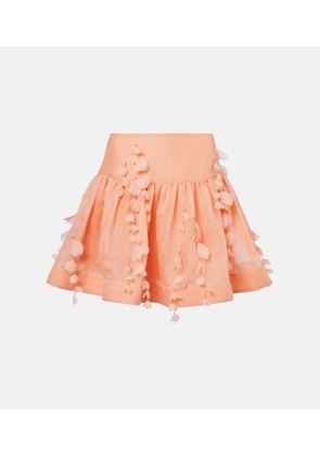 Zimmermann Dawning linen and silk miniskirt