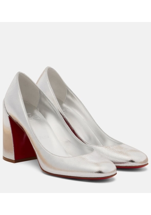 Christian Louboutin Miss Sab 85 metallic leather pumps