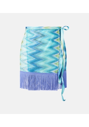 Missoni Zig Zag fringed wrap skirt