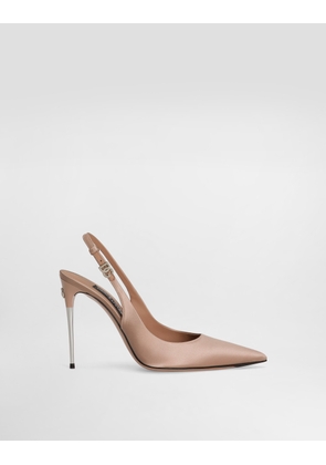 Dolce & Gabbana Slingback - Woman Pumps And Slingback Beige Viscose 40