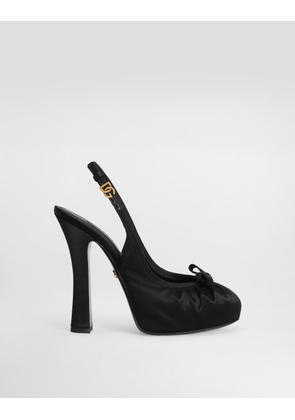 Dolce & Gabbana Satin Slingbacks - Woman Pumps And Slingback Black 36