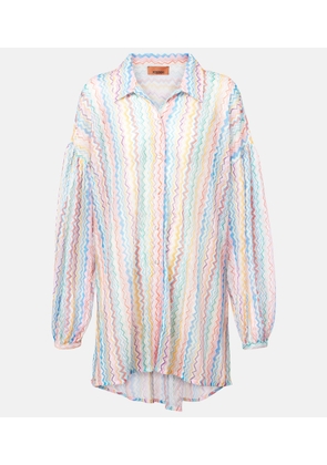 Missoni Zigzag sheer oversized shirt