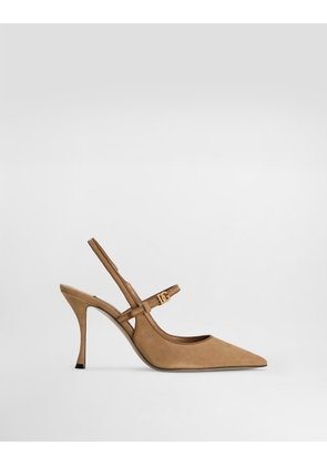 Dolce & Gabbana Suede And Nappa Leather Slingback - Woman Pumps And Slingback Multicolor 42