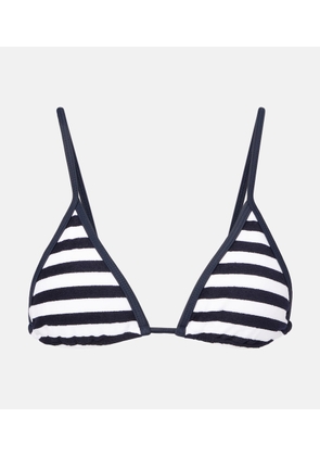 Jade Swim Via striped terry bikini top