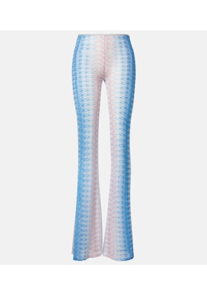 Missoni Zig Zag high-rise semi-sheer flared pants