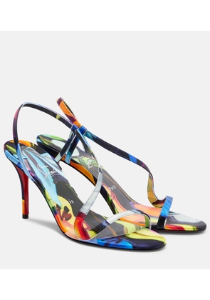 Christian Louboutin Rosa Z 80 printed satin sandals