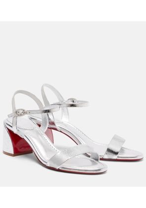 Christian Louboutin Miss Jane 55 metallic leather sandals