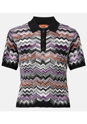 Missoni Zigzag knitted polo shirt