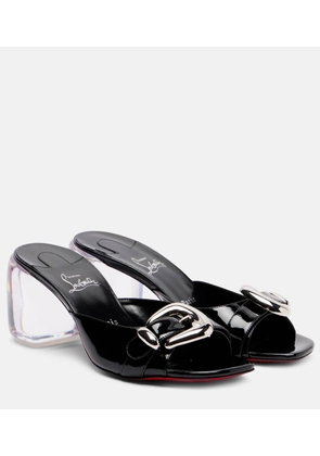 Christian Louboutin Minny Bubble 70 patent leather mules