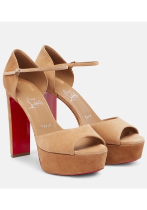 Christian Louboutin Sandaloo 130 suede platform sandals