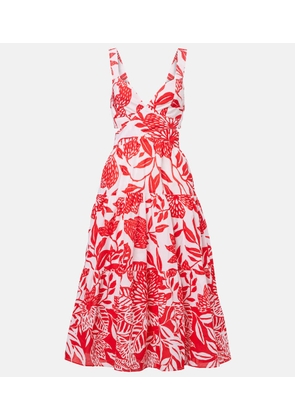 Poupette St Barth Coco floral cotton midi dress