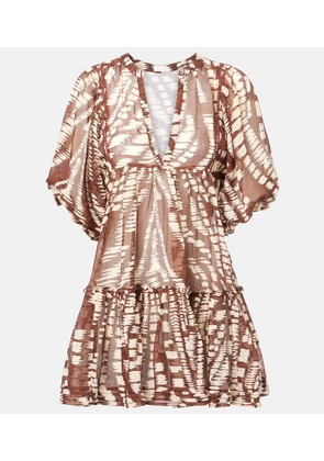 Poupette St Barth Aria printed cotton minidress