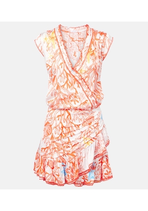 Poupette St Barth Estelle printed satin minidress