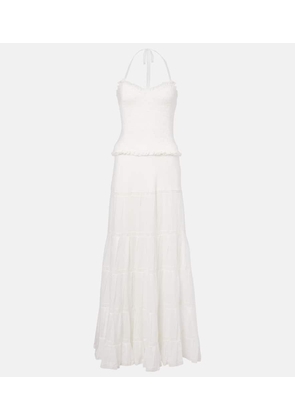 Poupette St Barth Striped cotton maxi dress