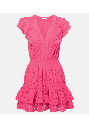 Poupette St Barth Camila shirred cotton minidress