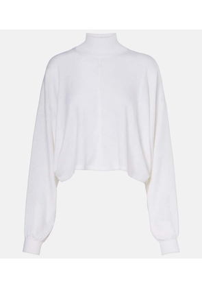 Alaia Cropped linen turtleneck sweater