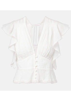 Poupette St Barth Romy cotton blouse