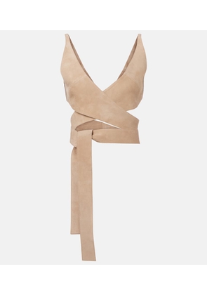 Alaia Suede wrap top