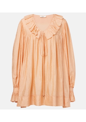 Chloe Ruffled jacquard minidress