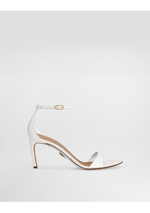 Dolce & Gabbana Polished Goatskin Sandals - Woman Sandals And Wedges White 38.5