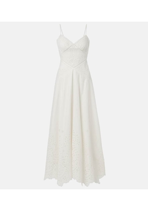 Self-Portrait Broderie anglaise cotton maxi dress