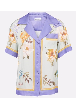 Self-Portrait Floral twill shirt
