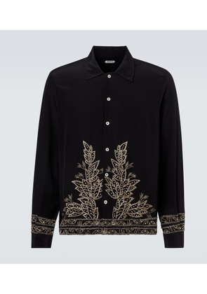 Bode Beaded Epoque embellished silk shirt