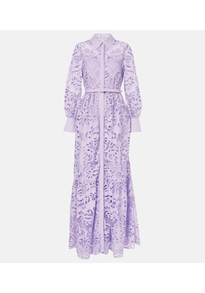 Self-Portrait Cotton lace maxi dress