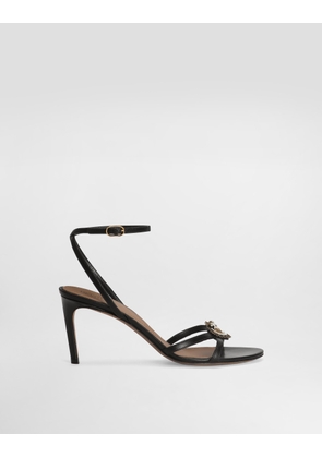 Dolce & Gabbana Devotion Calfskin Sandals - Woman Sandals And Wedges Black 36.5