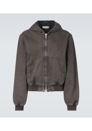 Our Legacy Bank coated denim zip-up hoodie