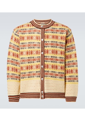 Bode Marzipan jacquard wool cardigan