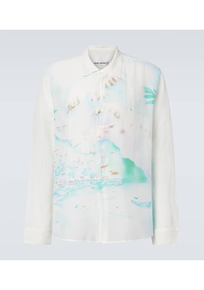 Our Legacy Adorn printed cotton and silk shirt