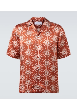 Frescobol Carioca Roberto printed silk bowling shirt