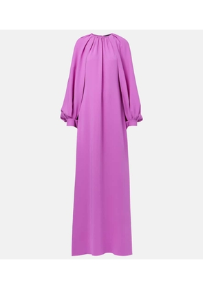 Oscar de la Renta Draped silk-blend gown