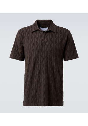 Frescobol Carioca Faustino cotton terry jacquard polo shirt