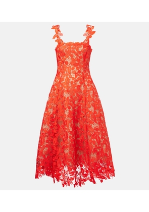 Oscar de la Renta Guipure lace cocktail dress