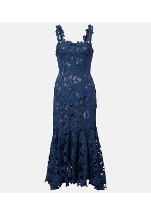 Oscar de la Renta Guipure lace midi dress
