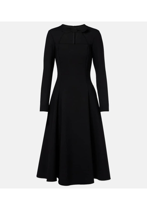 Oscar de la Renta Cutout wool-blend cocktail dress
