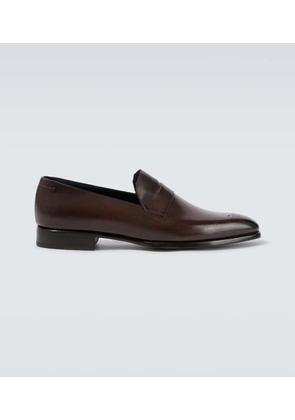 Brioni Leather penny loafers