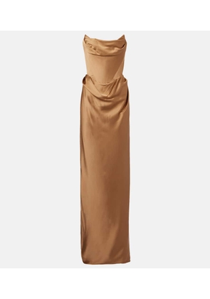 Vivienne Westwood Galaxyno strapless satin corset gown