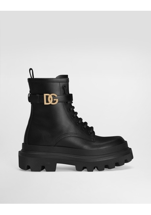 Dolce & Gabbana Calfskin Ankle Boots - Woman Boots And Booties Black Leather 36.5