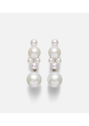 Sophie Bille Brahe Luna 14kt gold earrings with freshwater pearls