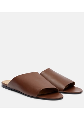 The Row Signum leather slides