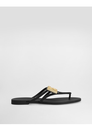 Dolce & Gabbana Rubber Beachwear Slides With Logo - Woman Slides And Mules Multi-colored 37