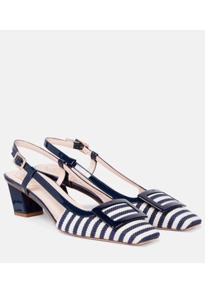 Roger Vivier Belle Vivier 45 canvas slingback pumps